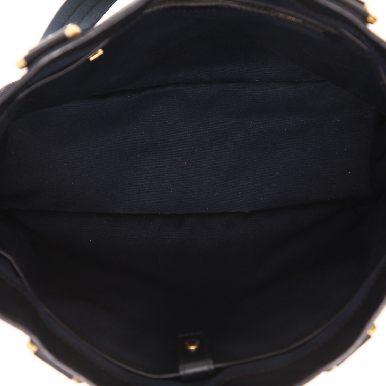 Borsa Louis Vuitton   in tela di lino blu marino e pelle blu marino - Detail D3