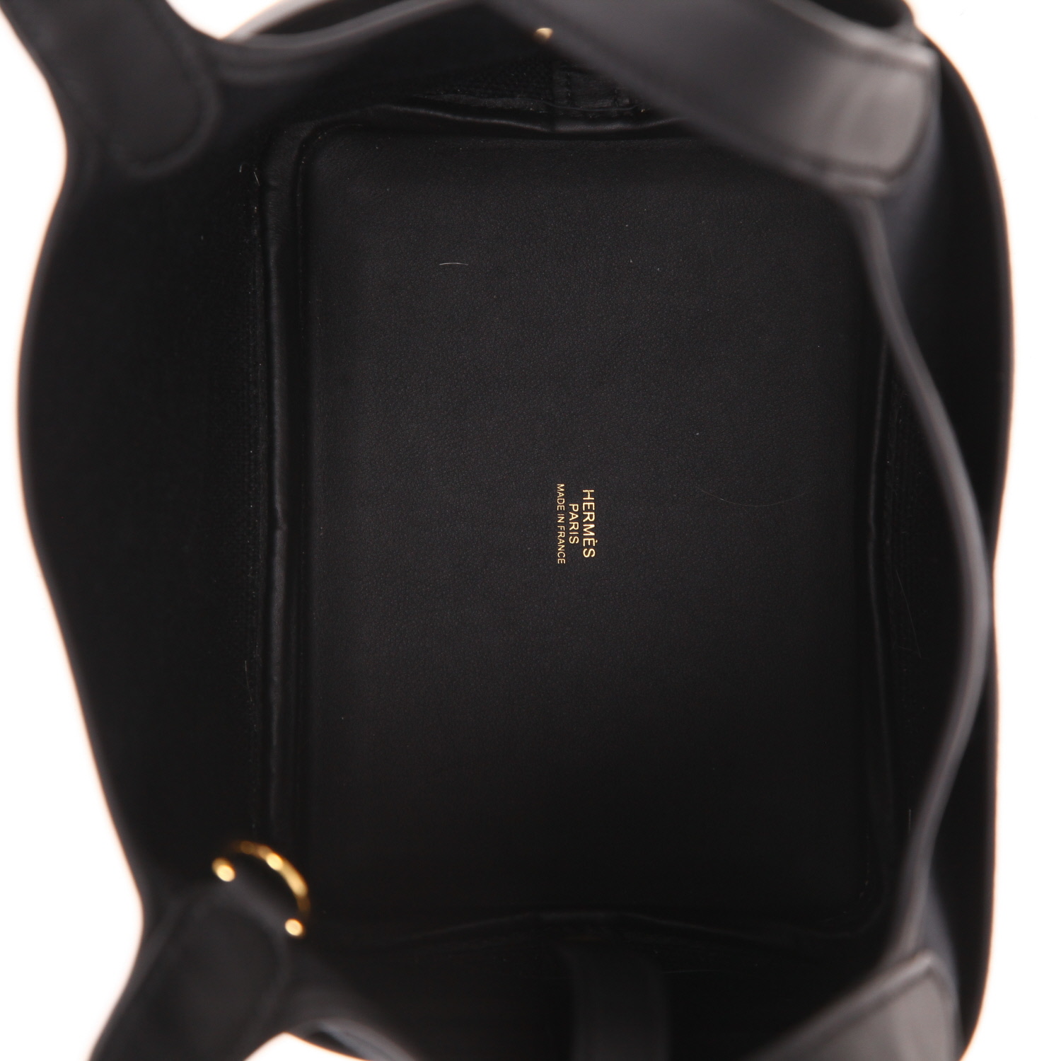 Sac à main Hermès  Picotin Cargo en toile noire et cuir noir - Detail D3