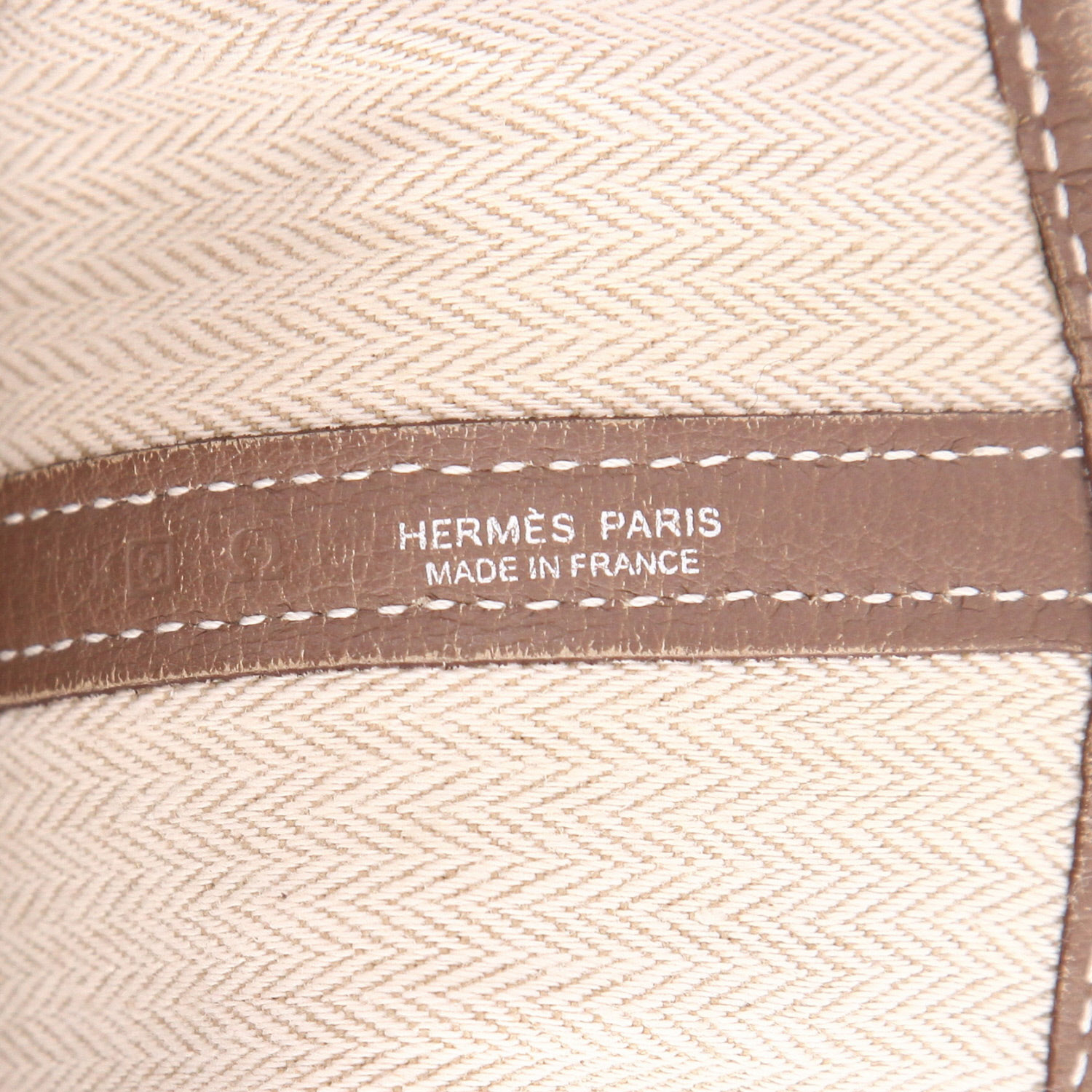 Bolso Cabás Hermès  Garden en cuero togo marrón etoupe - Detail D2