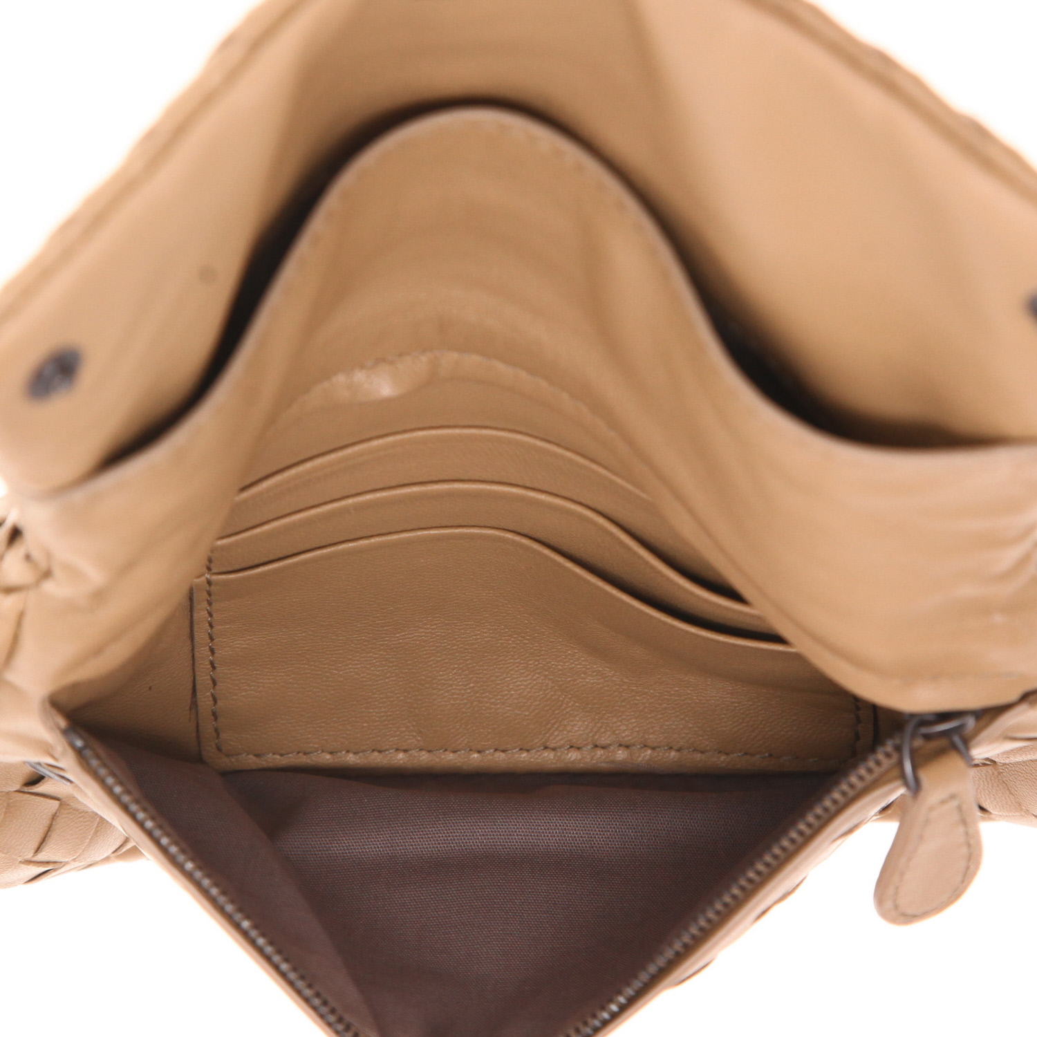 Bottega Veneta   shoulder bag  in brown intrecciato leather - Detail D4
