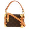 Sac bandoulière Louis Vuitton  Side Trunk en toile monogram marron et cuir naturel - 00pp thumbnail