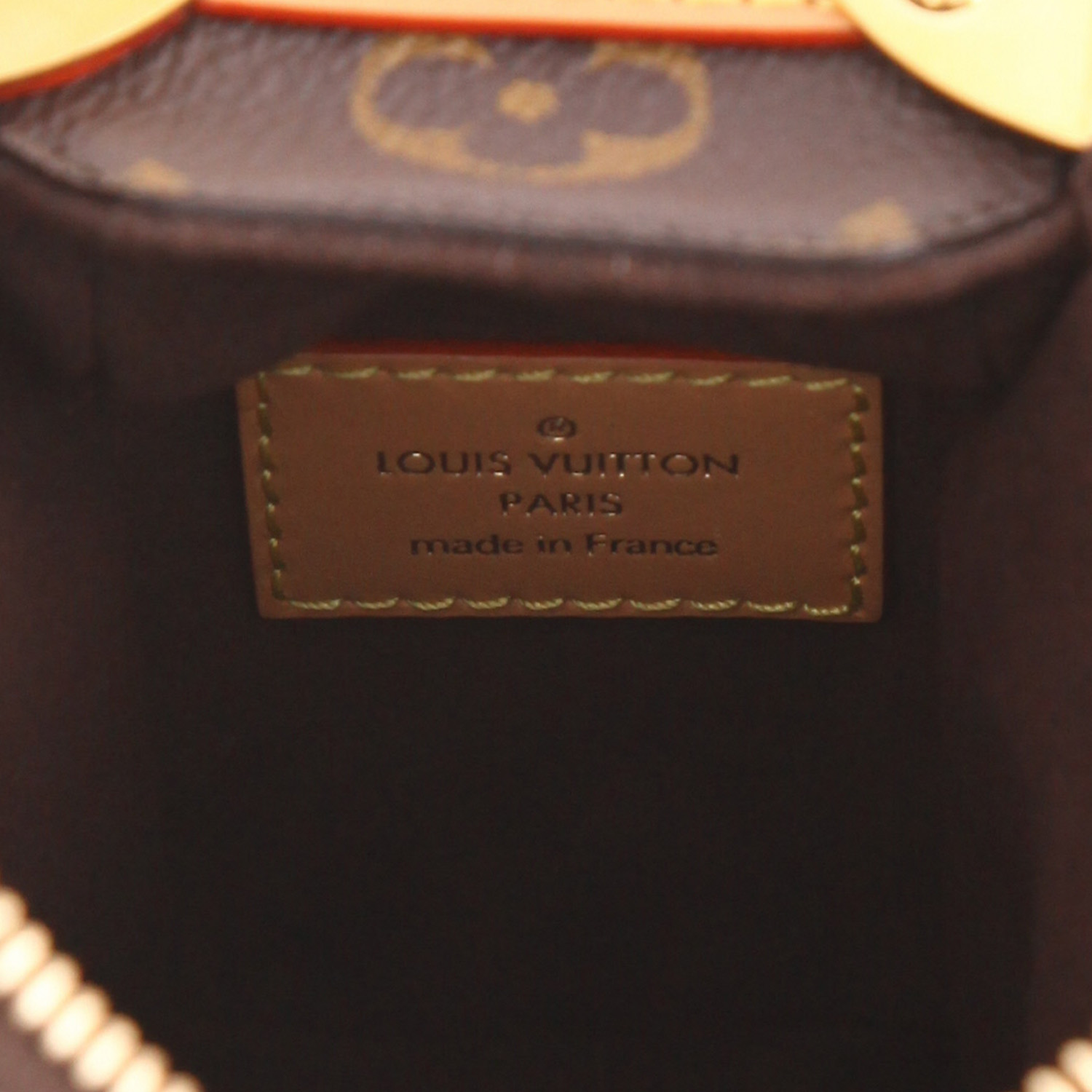 Borsa a tracolla Louis Vuitton  Side Trunk in tela monogram marrone e pelle naturale - Detail D2