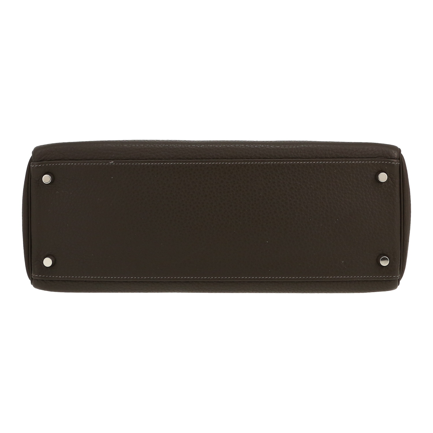 Hermès  Kelly 35 cm handbag  in anthracite grey togo leather - Detail D1