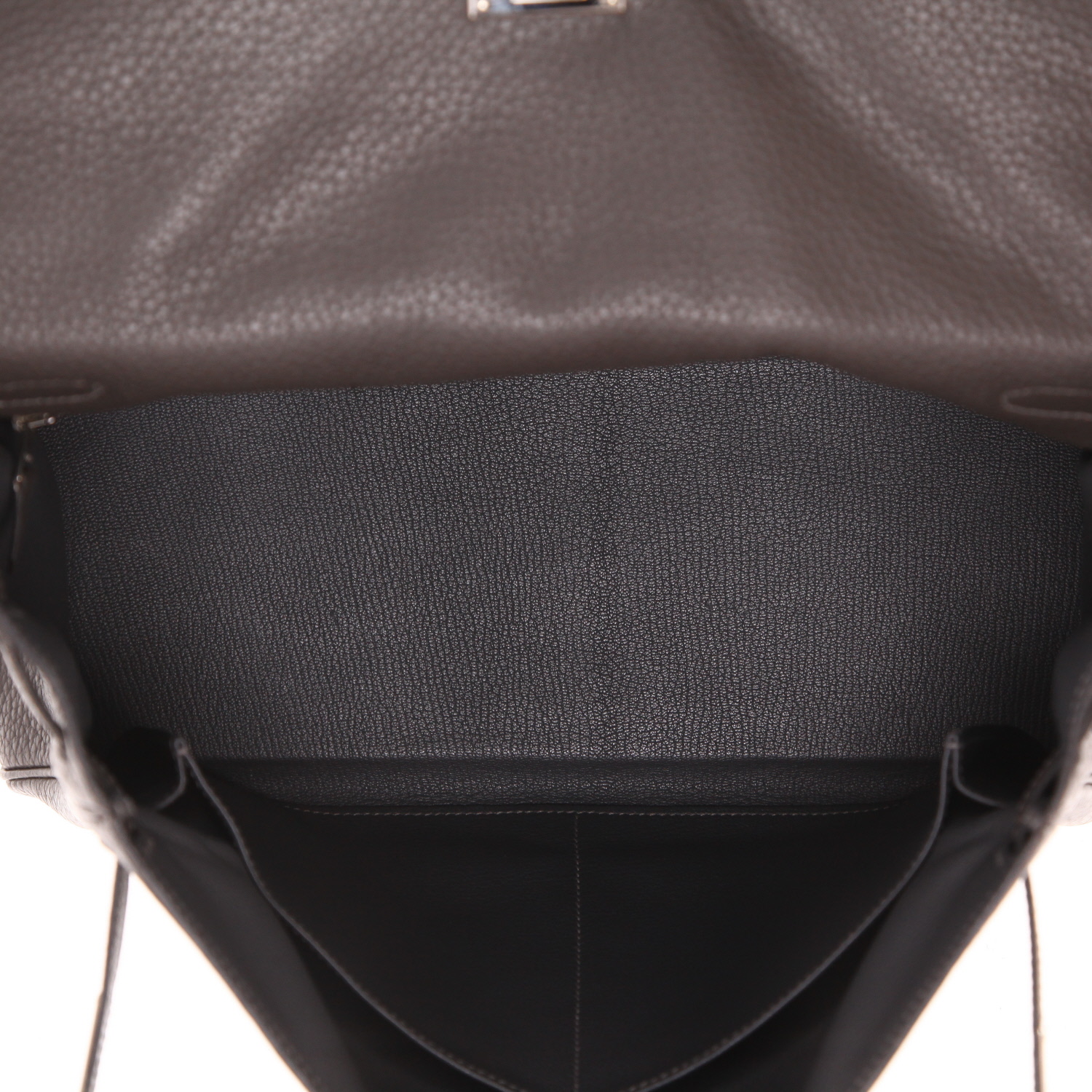 Sac à main Hermès  Kelly 35 cm en cuir togo gris anthracite - Detail D3