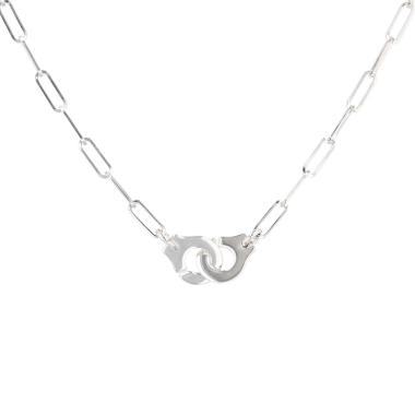 Collier Dinh Van Menottes R10 en or blanc
