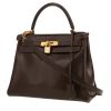 Hermès  Kelly 28 cm handbag  in brown box leather - 00pp thumbnail