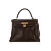 Hermès  Kelly 28 cm handbag  in brown box leather - 360 thumbnail