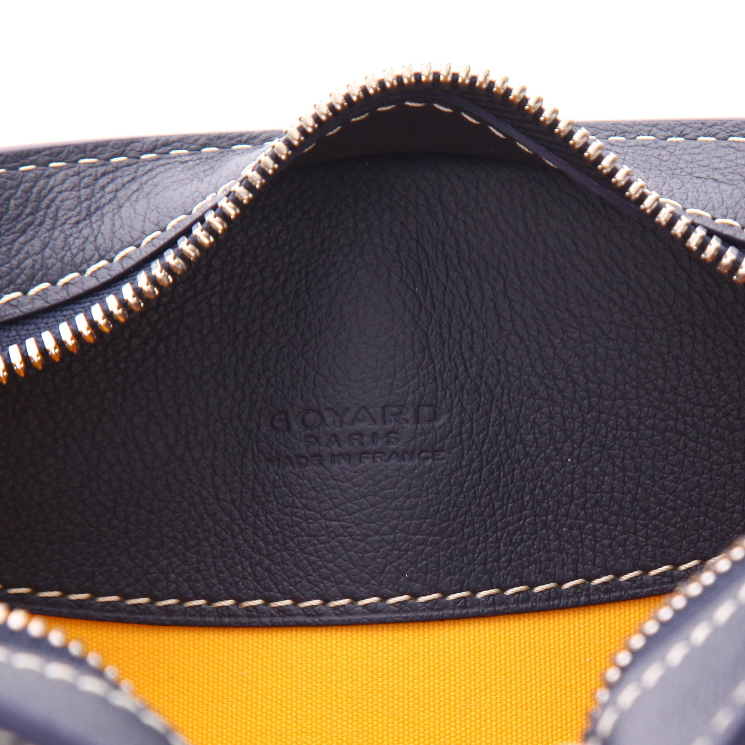 Borsa Goyard  Hirondelle in tela Goyardine blu marino e pelle blu marino - Detail D2