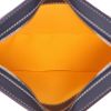 Goyard  Hirondelle handbag  in navy blue Goyard canvas  and navy blue leather - Detail D3 thumbnail