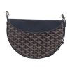 Goyard  Hirondelle handbag  in navy blue Goyard canvas  and navy blue leather - Detail D4 thumbnail