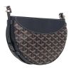 Goyard  Hirondelle handbag  in navy blue Goyard canvas  and navy blue leather - Detail D5 thumbnail