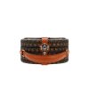Sac à main Moynat  Wheel BB en toile siglée marron et cuir marron - 360 thumbnail