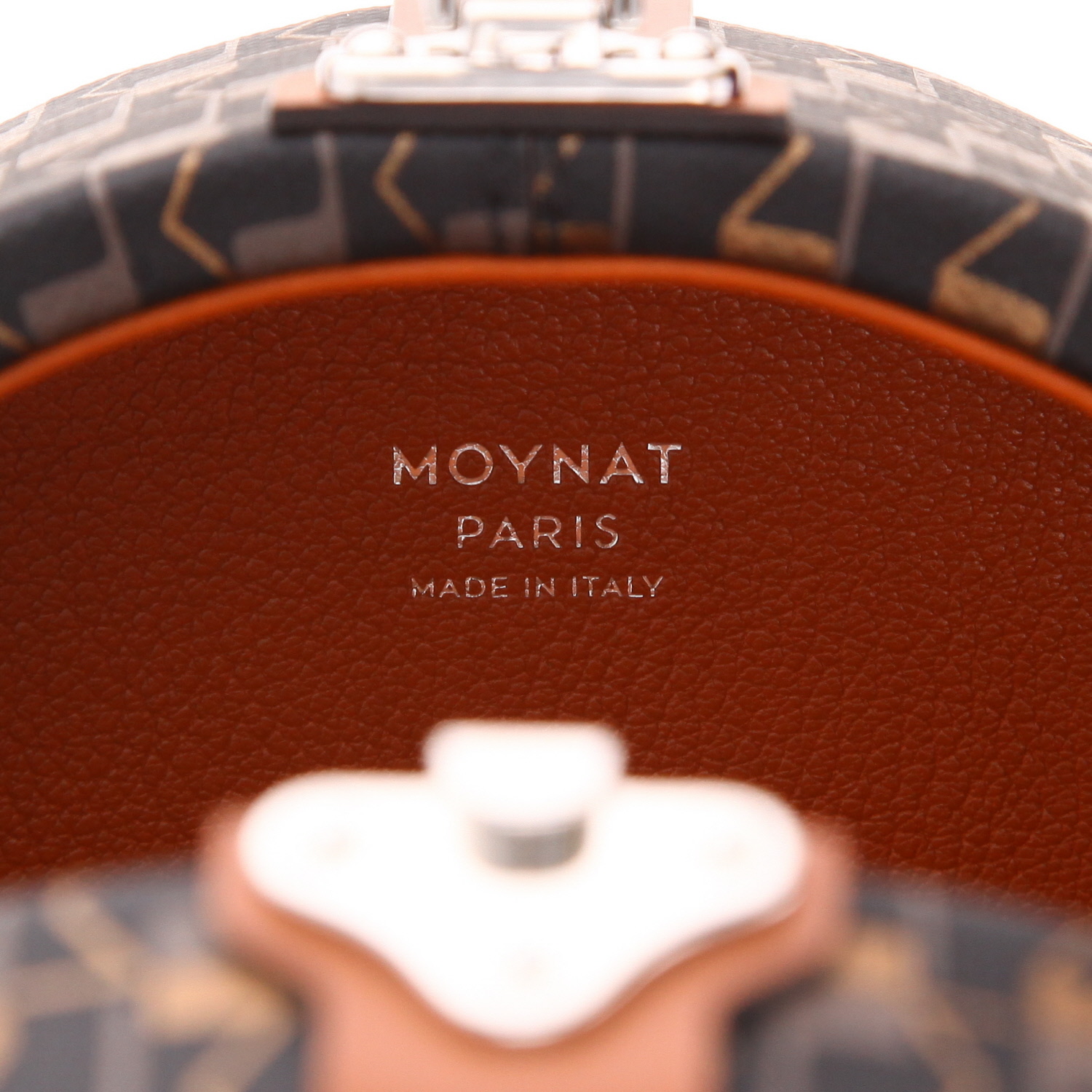 Moynat  Wheel BB handbag  in brown logo canvas  and brown leather - Detail D2