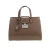Borsa Gucci  Lady Lock in pelle lucida marrone - 360 thumbnail
