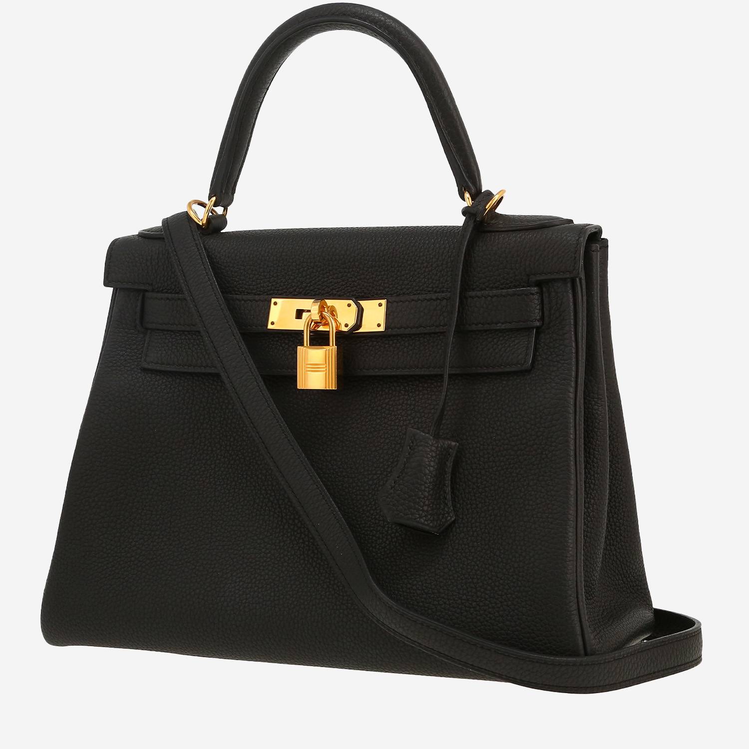 Sac à main Hermès  Kelly 28 cm en cuir togo noir