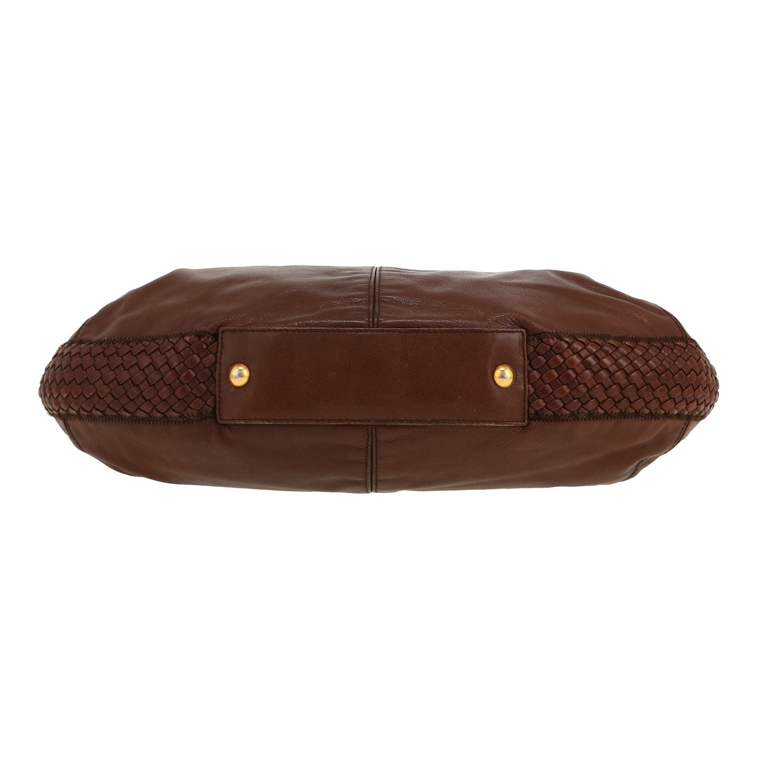 Bolso de mano Saint Laurent  Vintage en cuero marrón - Detail D1