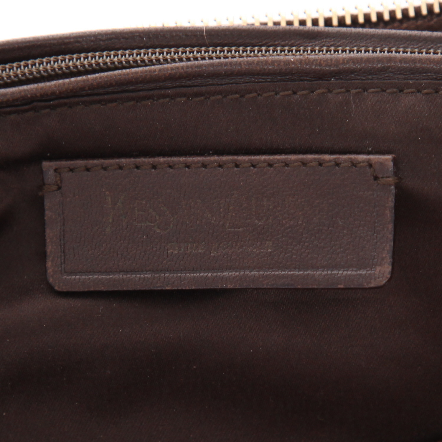 Sac à main Saint Laurent  Vintage en cuir marron - Detail D2