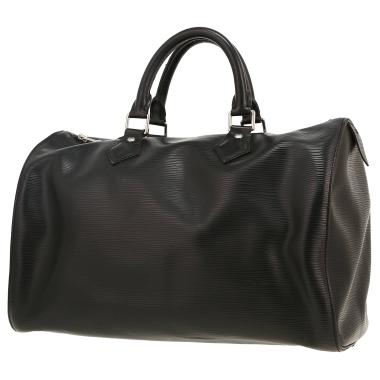 Bolso de mano Louis Vuitton  Speedy 30 en cuero Epi negro