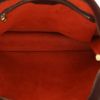 Louis Vuitton  Sac Plat shopping bag  in ebene damier canvas  and brown leather - Detail D3 thumbnail