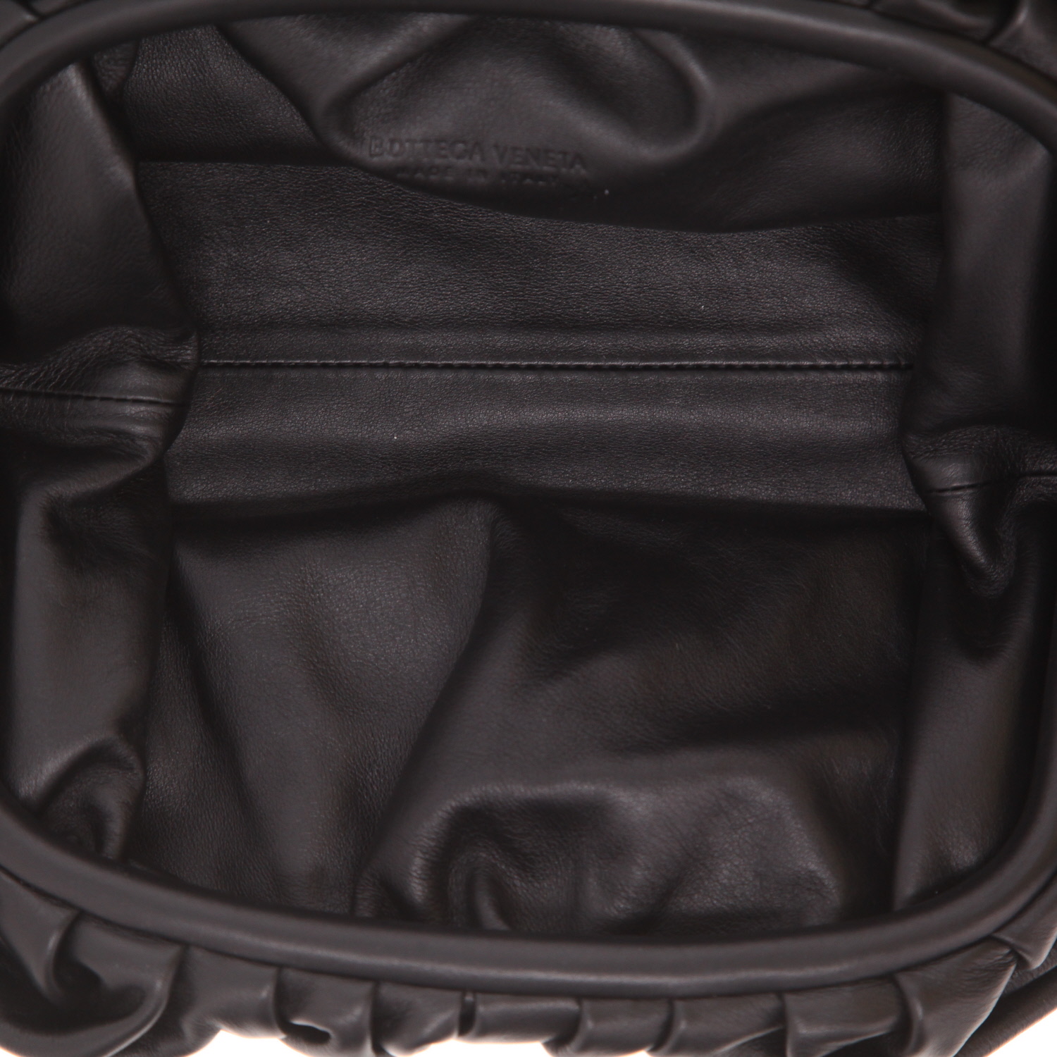 Pochette Bottega Veneta  Pouch in pelle nera - Detail D3