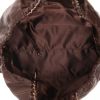 Chanel  Coco cabas shopping bag  in brown glittering leather - Detail D3 thumbnail