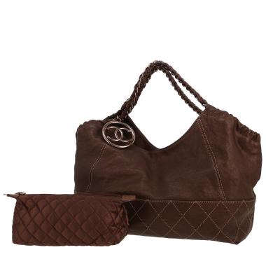 Sac cabas Chanel  Coco cabas en cuir irisé marron