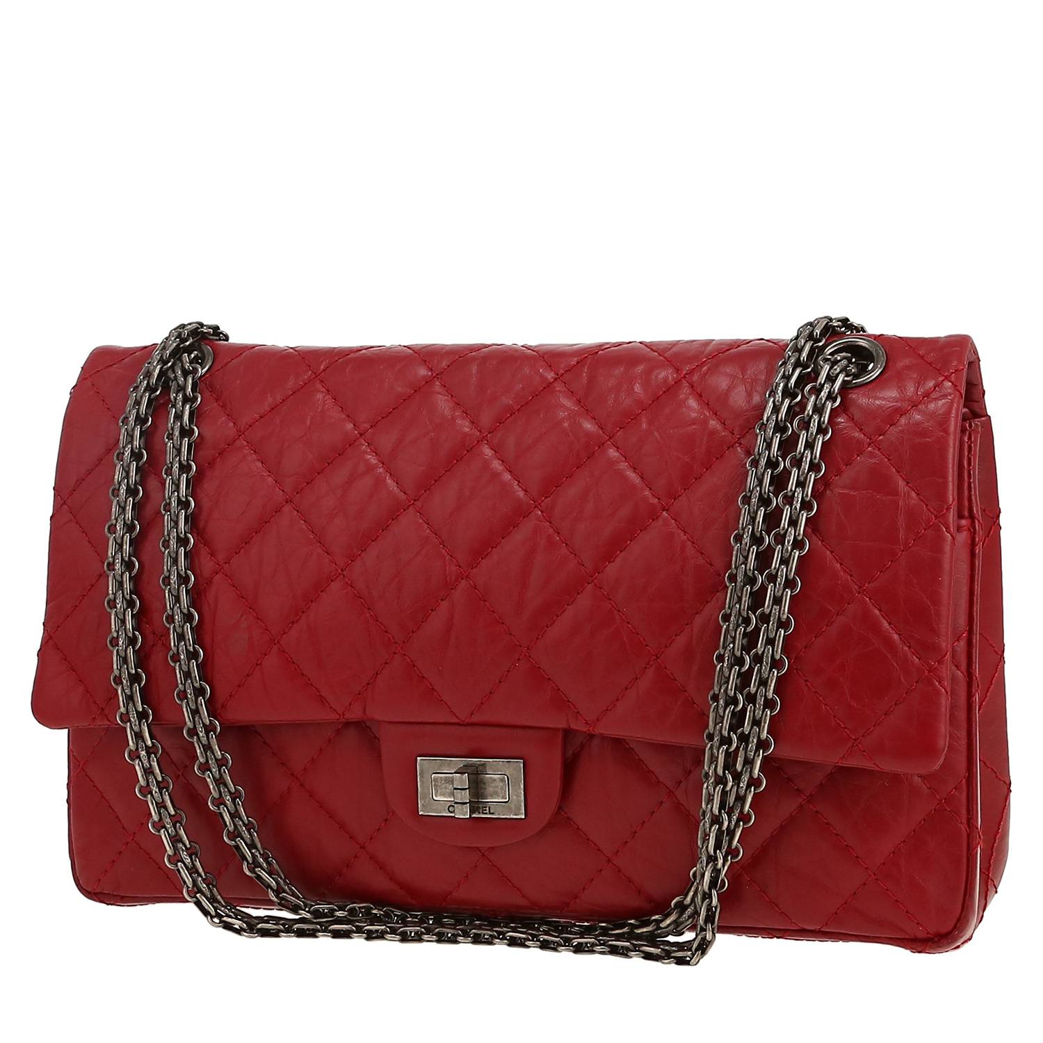 Borsa a tracolla Chanel  2.55 in pelle trapuntata rossa