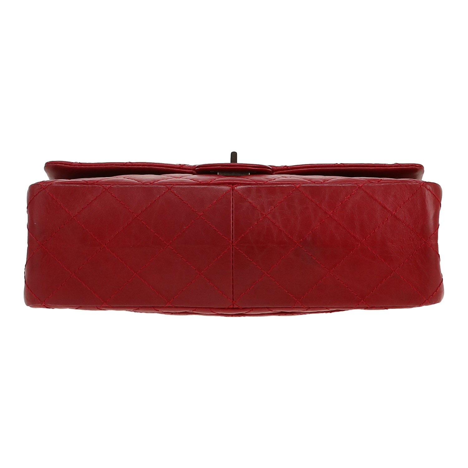 Bolso bandolera Chanel  2.55 en cuero acolchado rojo - Detail D1