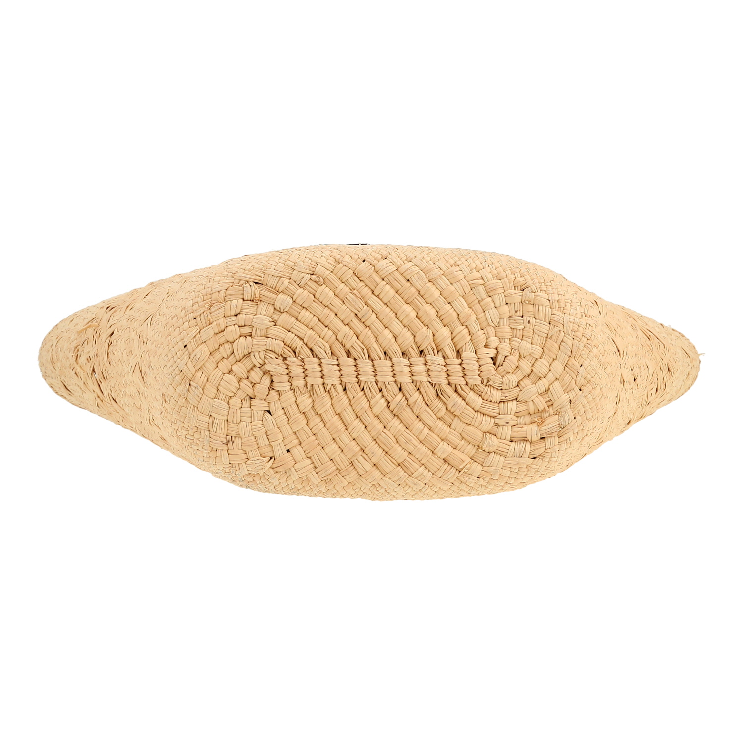 Sac cabas Loewe   en raffia et cuir marron - Detail D1