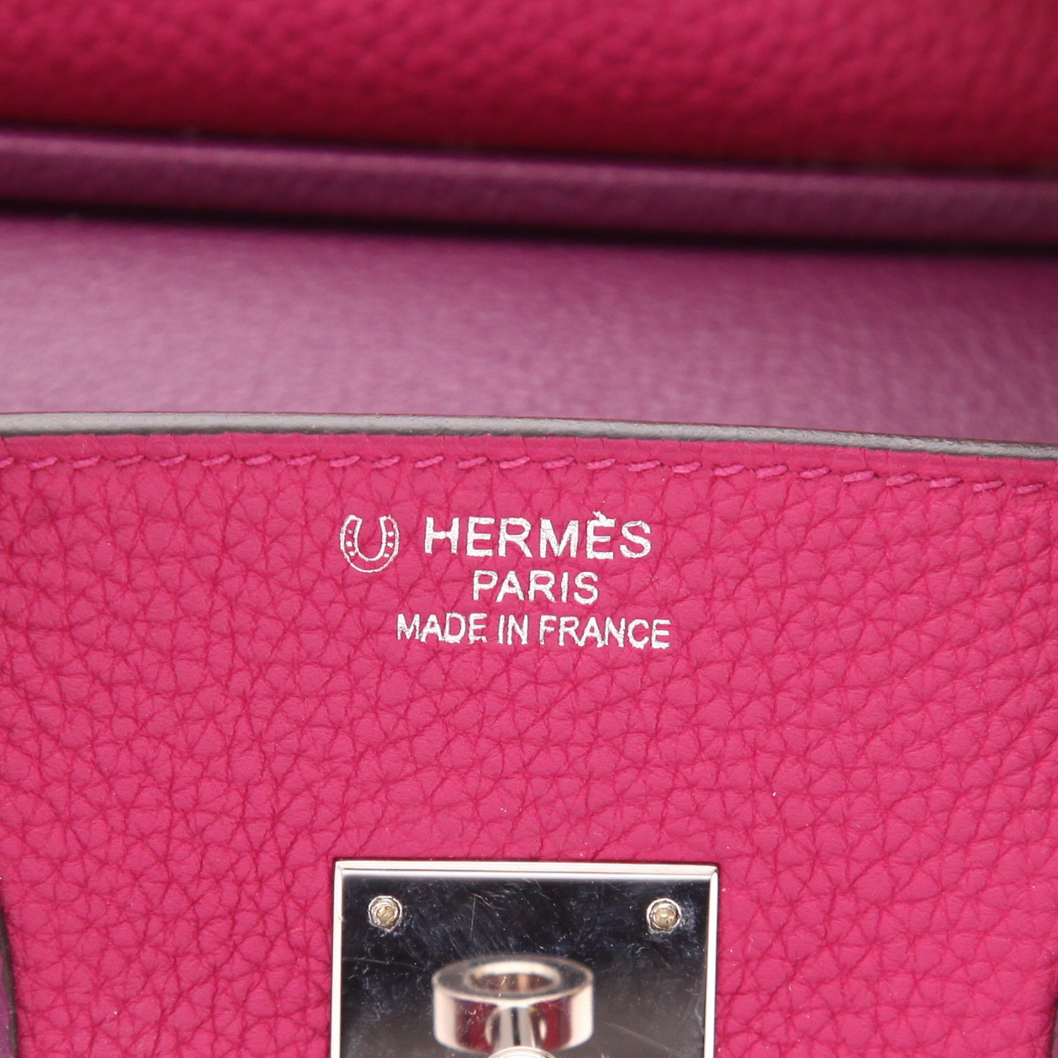 Borsa Hermès  Birkin 35 cm in pelle togo viola Anemone e pelle viola - Detail D2