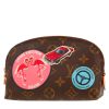 Pochette Louis Vuitton  Pochette cosmétique modello piccolo  in tela monogram marrone e pelle naturale - 00pp thumbnail