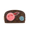 Pochette Louis Vuitton  Pochette cosmétique modello piccolo  in tela monogram marrone e pelle naturale - 360 thumbnail