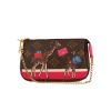 Pochette Louis Vuitton  Editions Limitées en toile monogram marron et cuir rose - 360 thumbnail