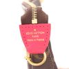 Pochette Louis Vuitton  Editions Limitées en toile monogram marron et cuir rose - Detail D2 thumbnail