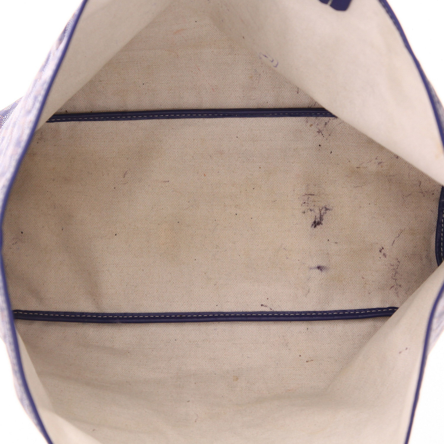 Bolso Cabás Goyard  Saint-Louis en tela Goyardine azul marino y cuero azul marino - Detail D3