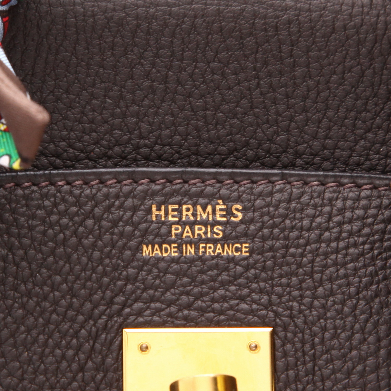 Borsa Hermès  Birkin 35 cm in pelle togo marrone - Detail D2