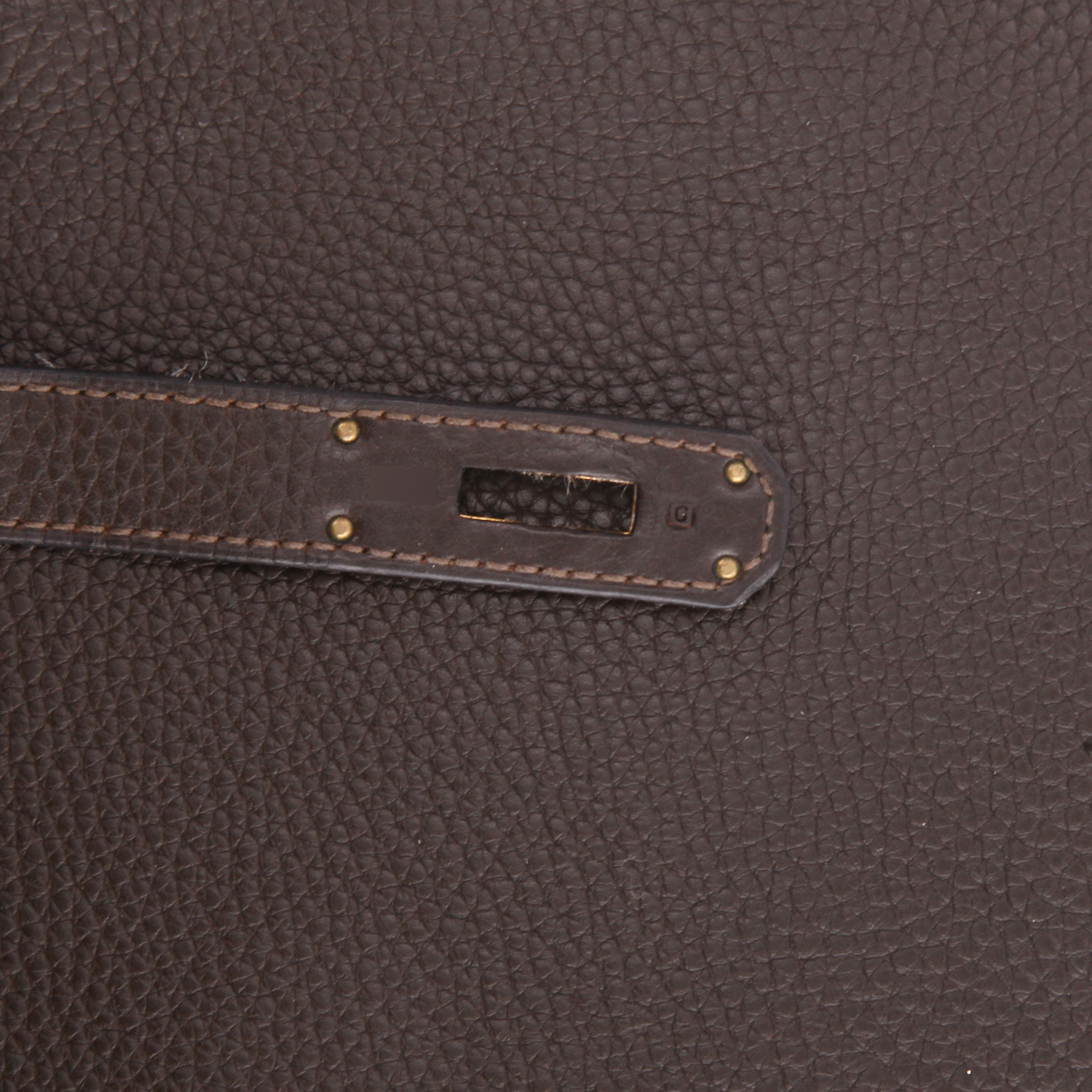 Borsa Hermès  Birkin 35 cm in pelle togo marrone - Detail D4