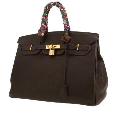 Sac à main Hermès  Birkin 35 cm en cuir togo marron
