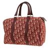 Dior  Vintage handbag  in burgundy monogram canvas Oblique  and burgundy leather - 00pp thumbnail