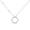 Pendentif Cartier Love pavé en or rose et diamants - 00pp thumbnail