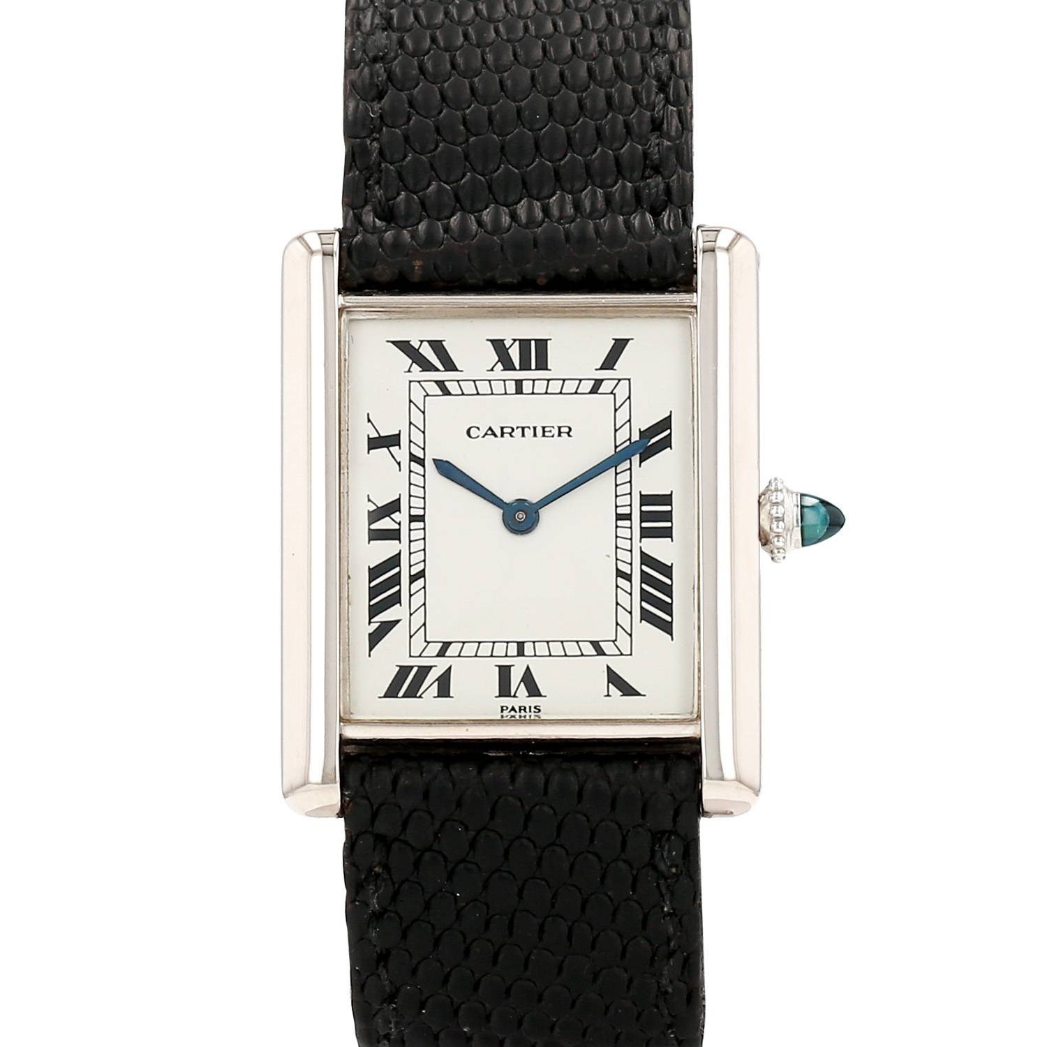 Reloj Cartier Tank Louis Cartier de oro blanco Ref: 9601 Circa 1975