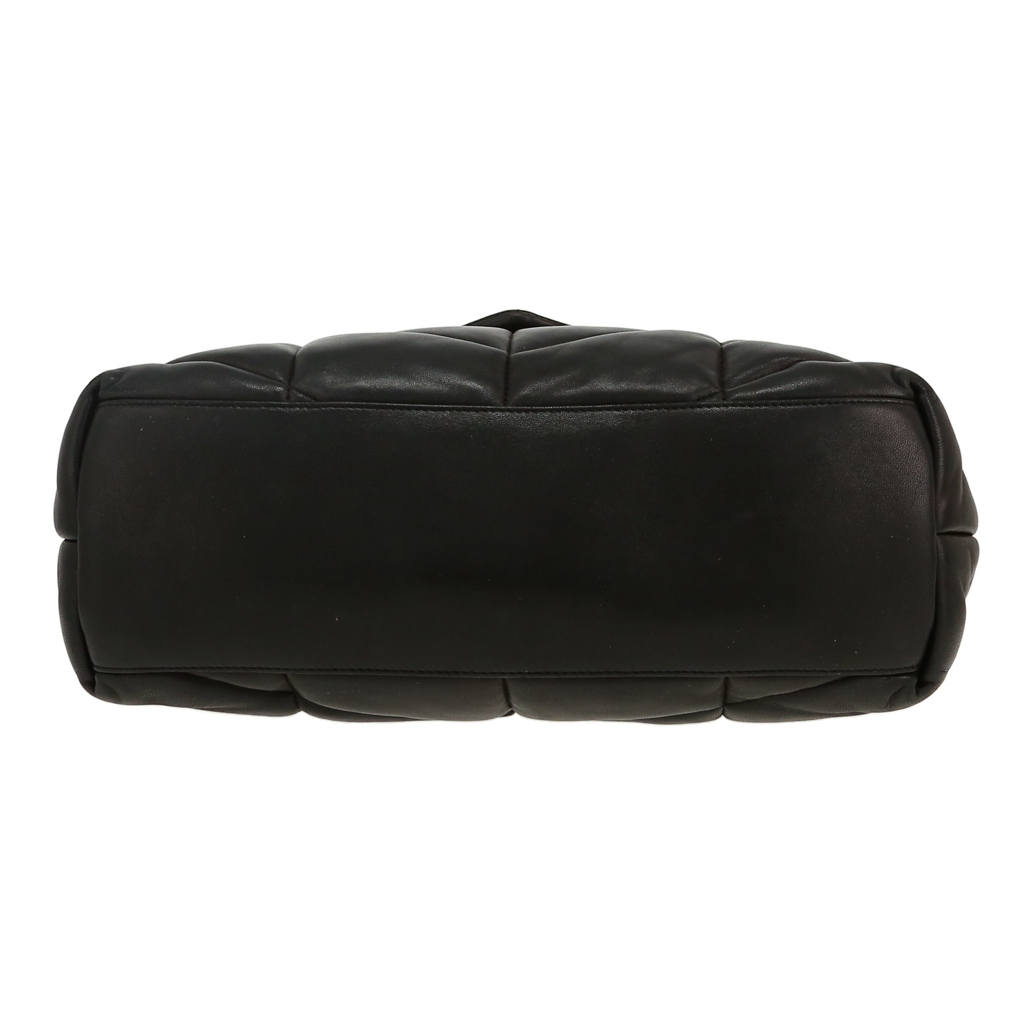 Saint Laurent  Puffer shoulder bag  in black quilted leather - Detail D1