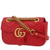 Gucci  GG Marmont small model  shoulder bag  in red quilted leather - 00pp thumbnail