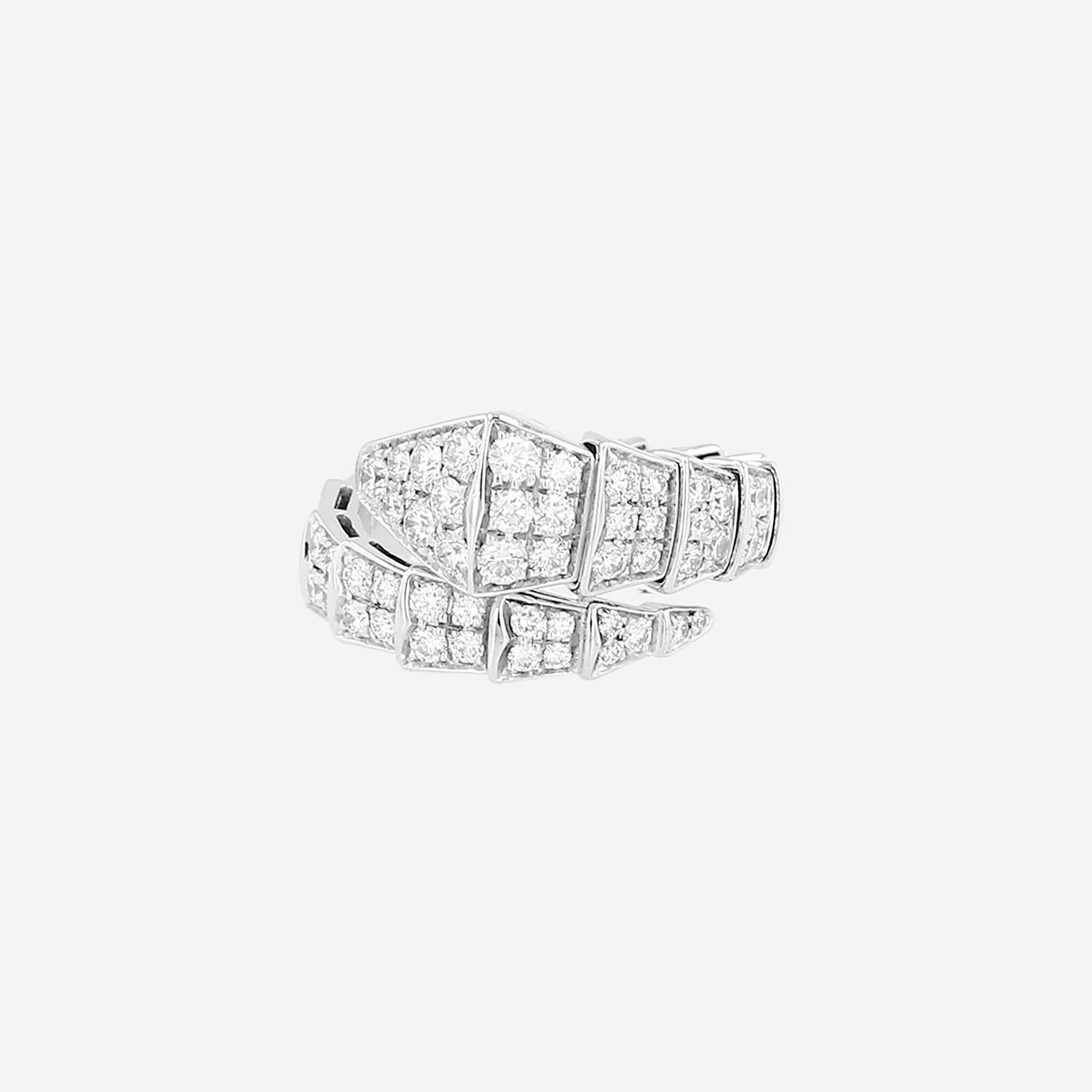 Bulgari Serpenti Viper ring in white gold and diamonds