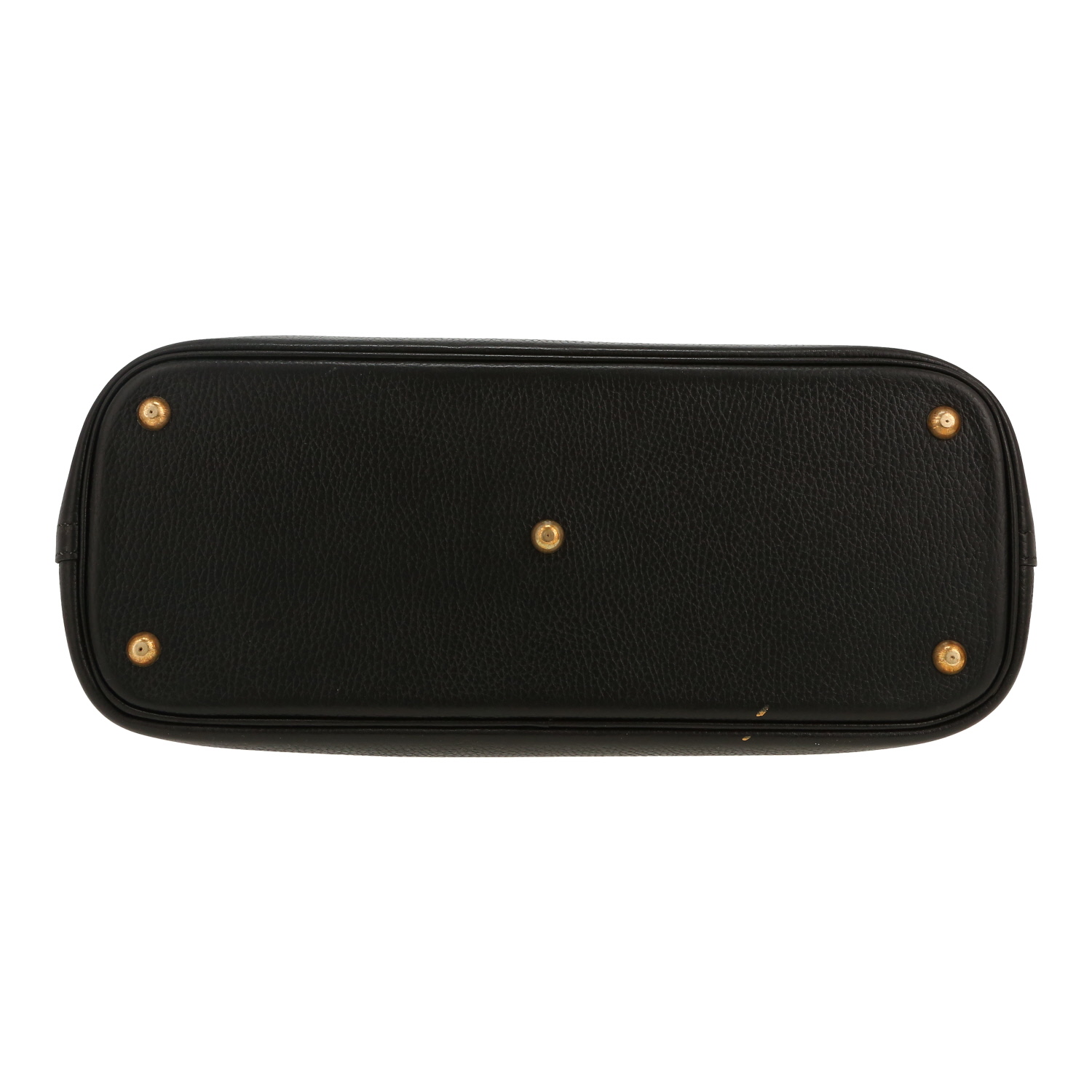 Sac à main Hermès  Bolide 35 cm en cuir Ardenne noir et gold - Detail D1