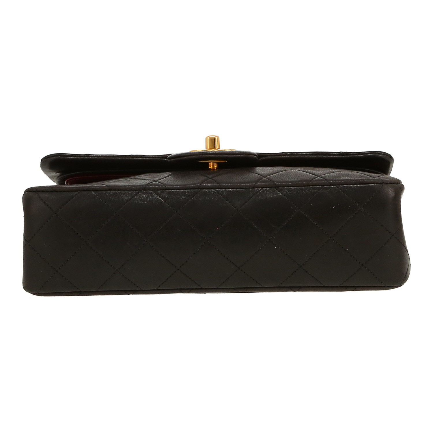 Chanel  Timeless Petit handbag  in brown quilted leather - Detail D1