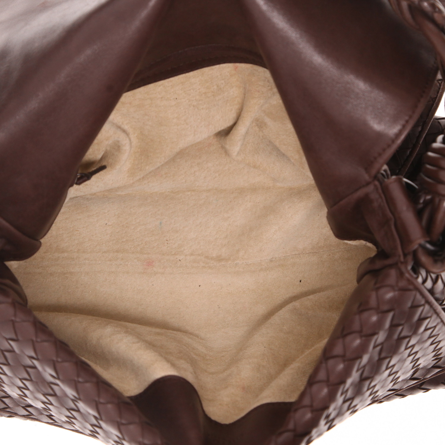 Bolso para llevar al hombro Bottega Veneta   en cuero intrecciato marrón - Detail D3