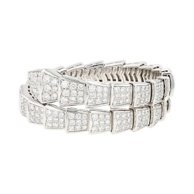 Bracelet Bulgari Serpenti Viper en or blanc et diamants