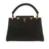Louis Vuitton  Capucines medium model  handbag  in black grained leather - 360 thumbnail