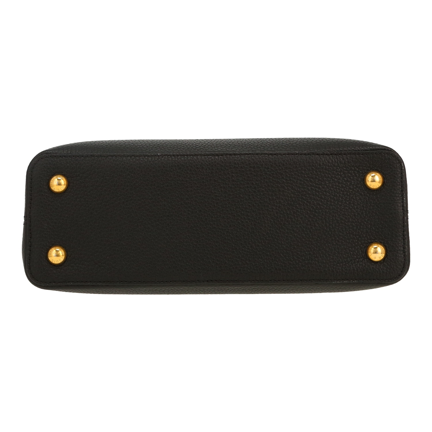 Borsa Louis Vuitton  Capucines modello medio  in pelle martellata nera - Detail D1